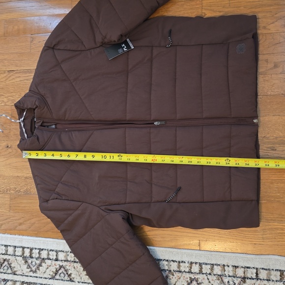 FLX BRAND MEN'S BROWN FRONT ZIPPERED QUILTED OUTDOOR JACKET COAT SIZE XL - Picture 14 of 16